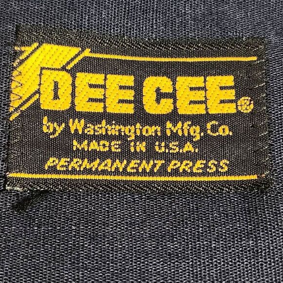 Dee Cee Washington Manufacturing USA button front short sleeve top navy 16 L - Picture 4 of 6